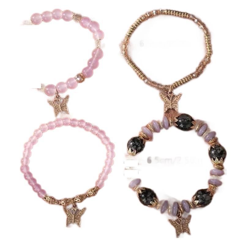 Wholesale Bohemian Imitation Agate Tassel Colorful Butterfly Four-Pack